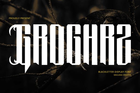 Groghrz: A Blackletter Display Font for Authentic Horror and Vintage Design