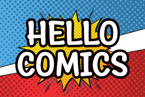 Hello Comics: A Playful Display Font for Creative Projects