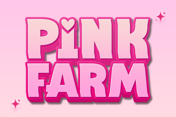 Pink Farm: A Bold and Whimsical Display Font for Creative Projects