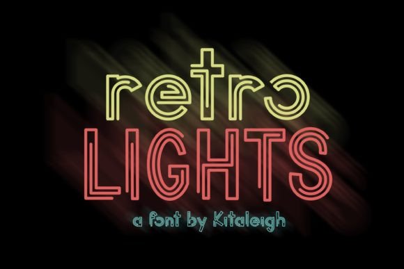 Retro Lights: Neon Typography