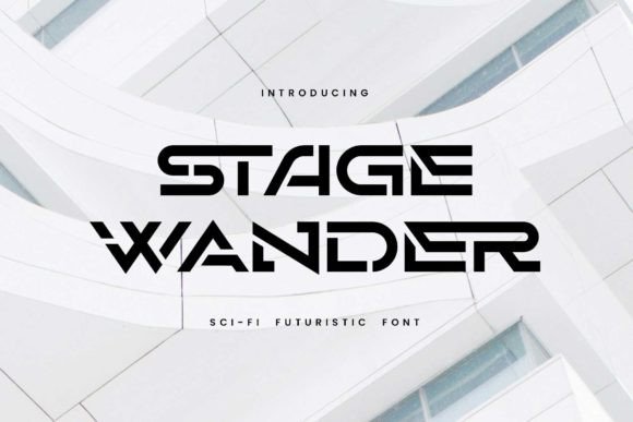 Stage Wander: A Geometric Typeface for Sci-Fi and High-Tech Design