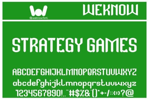 Strategy Games: A Gothic Sci-Fi Typeface