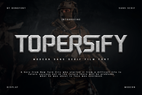 Topersify: A Bold Display Font for Impact